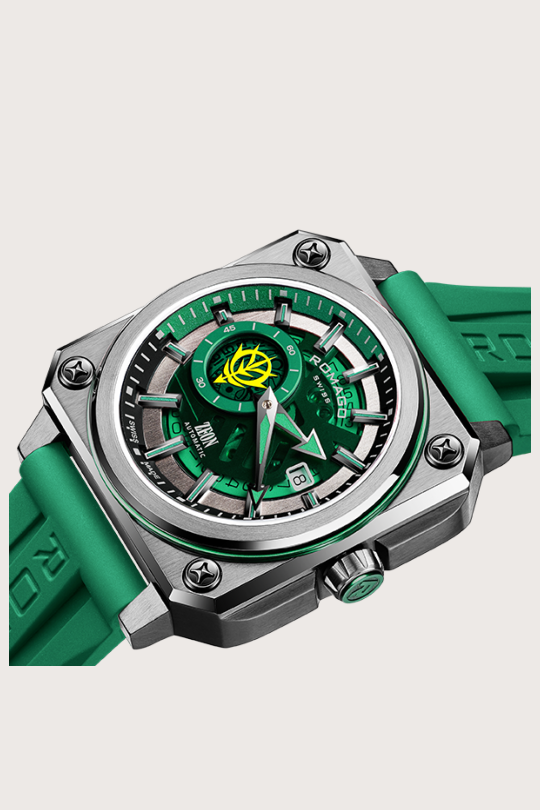 Char’s Zaku Romago Green Automatic Watch