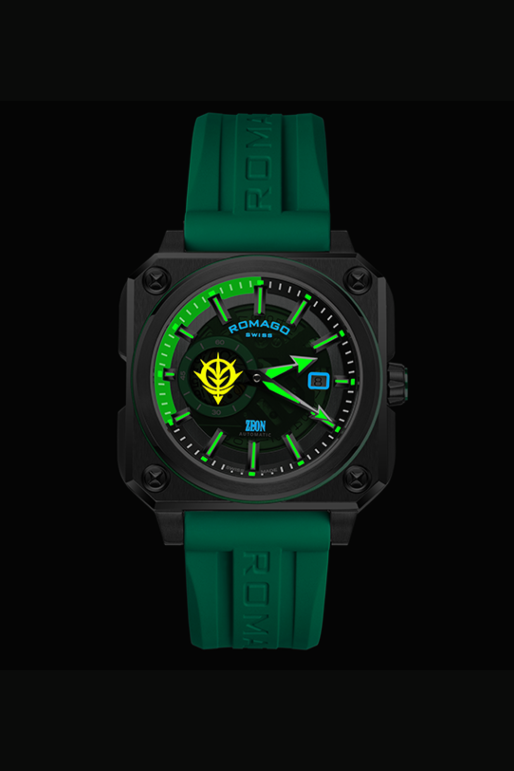 Char’s Zaku Romago Green Automatic Watch