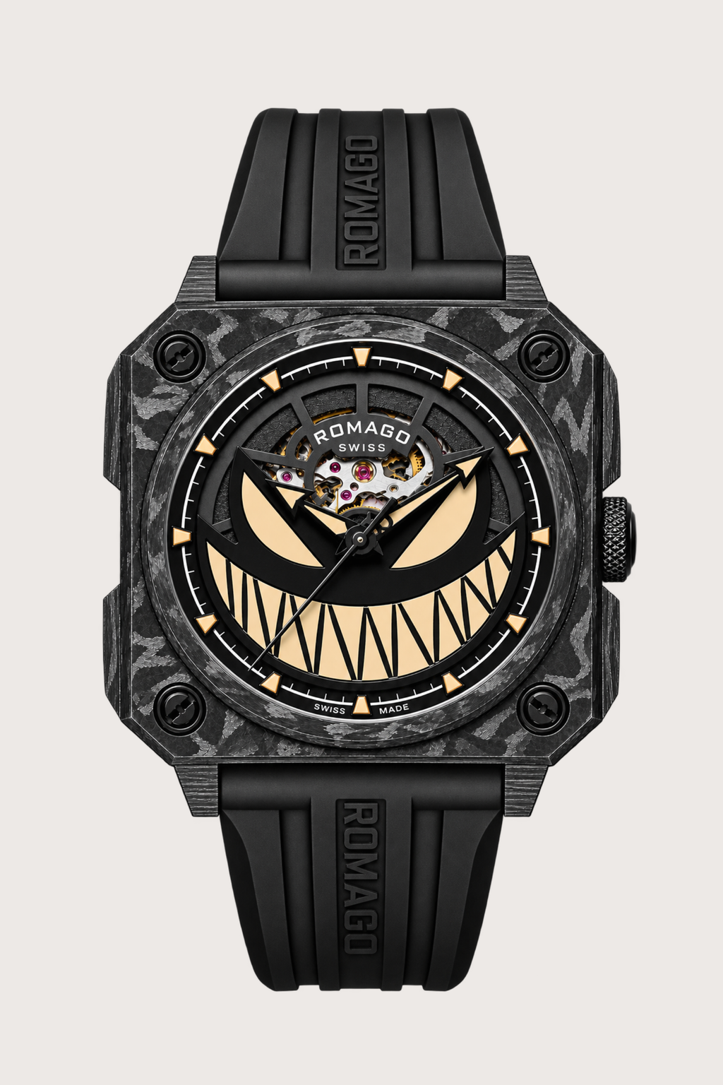 Lumin Fusion Carbon Sand Devil Design Automatic Watch