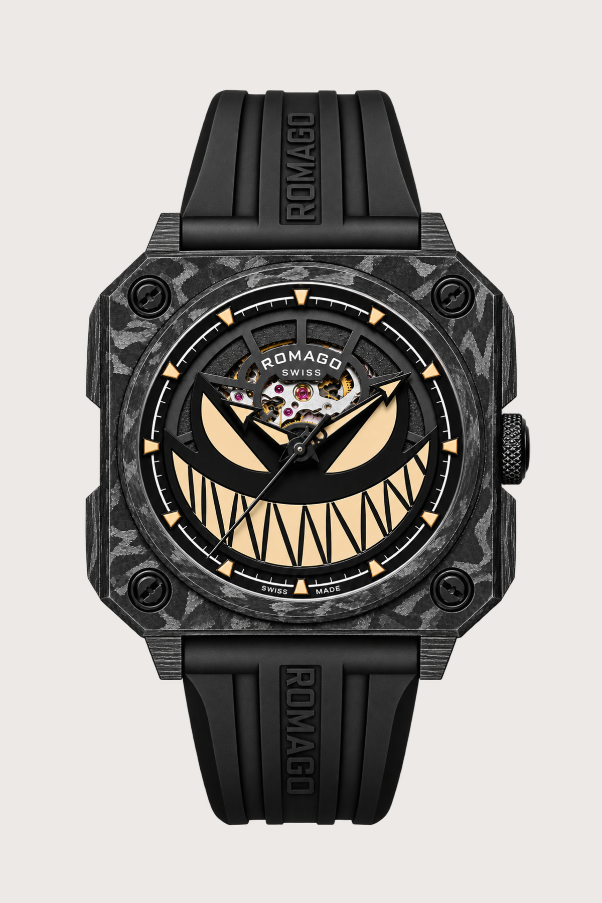 Lumin Fusion Carbon Sand Devil Design Automatic Watch