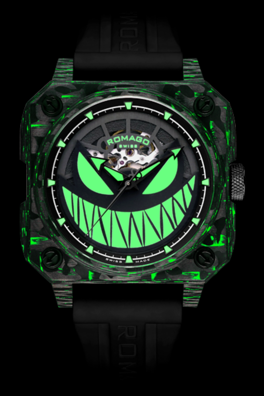 Lumin Fusion Carbon Sand Devil Design Automatic Watch
