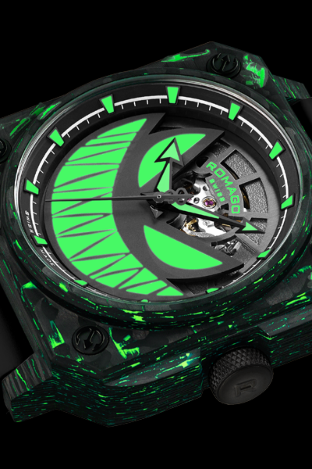 Lumin Fusion Carbon Sand Devil Design Automatic Watch