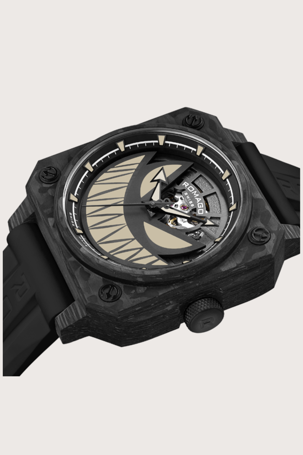 Lumin Fusion Carbon Sand Devil Design Automatic Watch