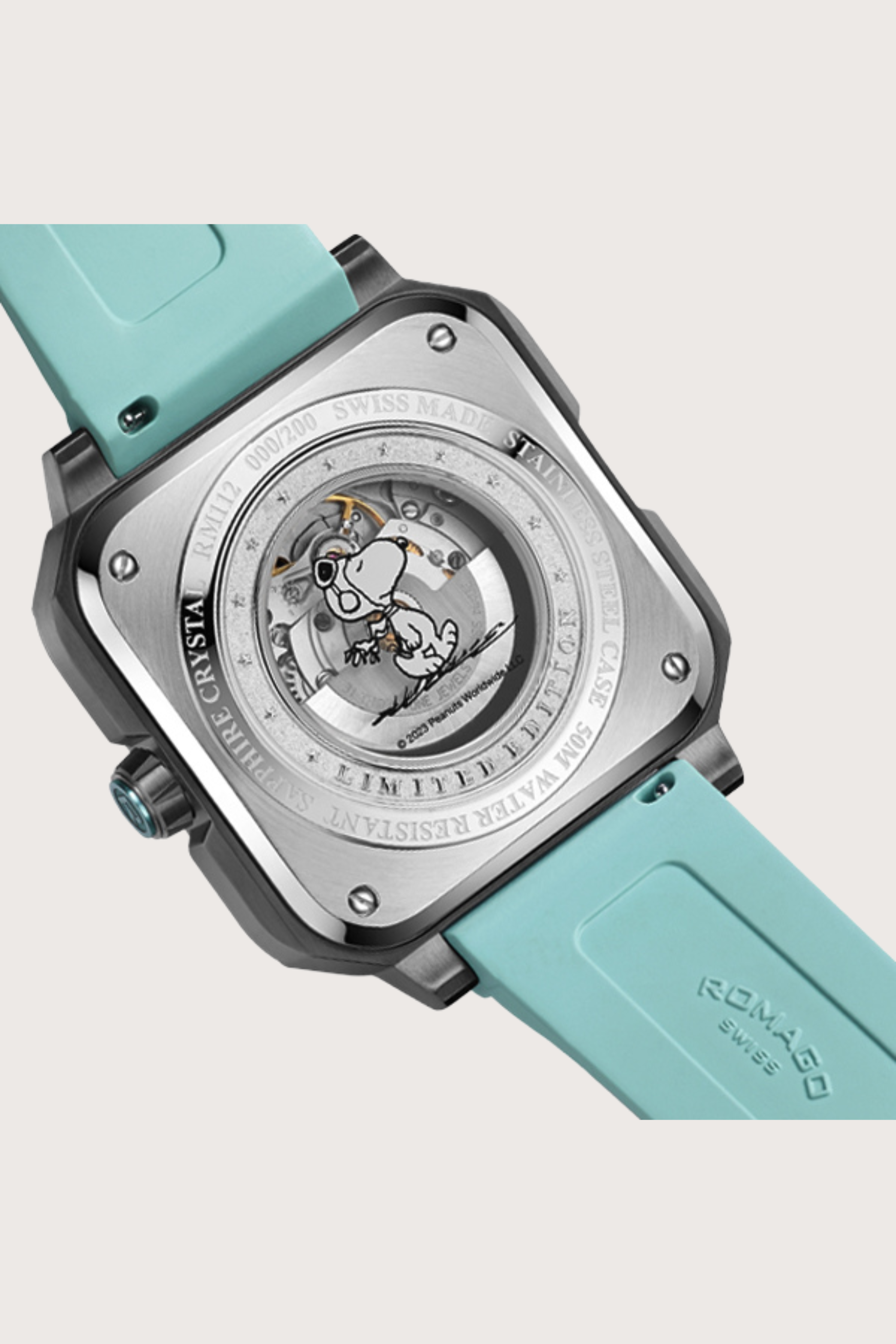 Snoopy Aviation Romago Robin Egg Blue Automatic Watch